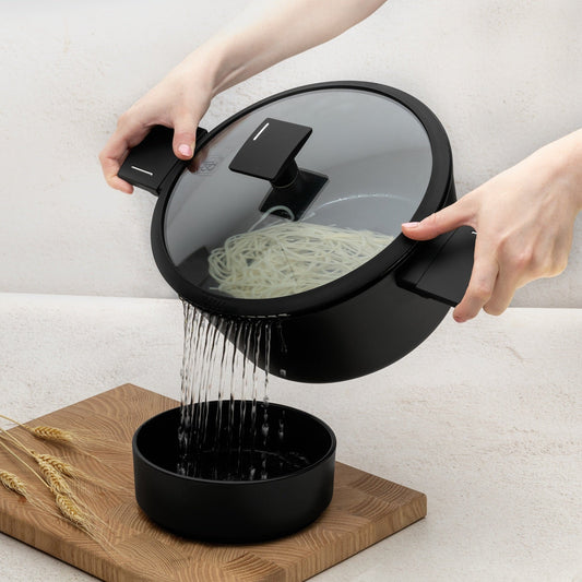 Berlinger Haus 24cm Titan Pro Non-Stick Coating Casserole – Matte Black