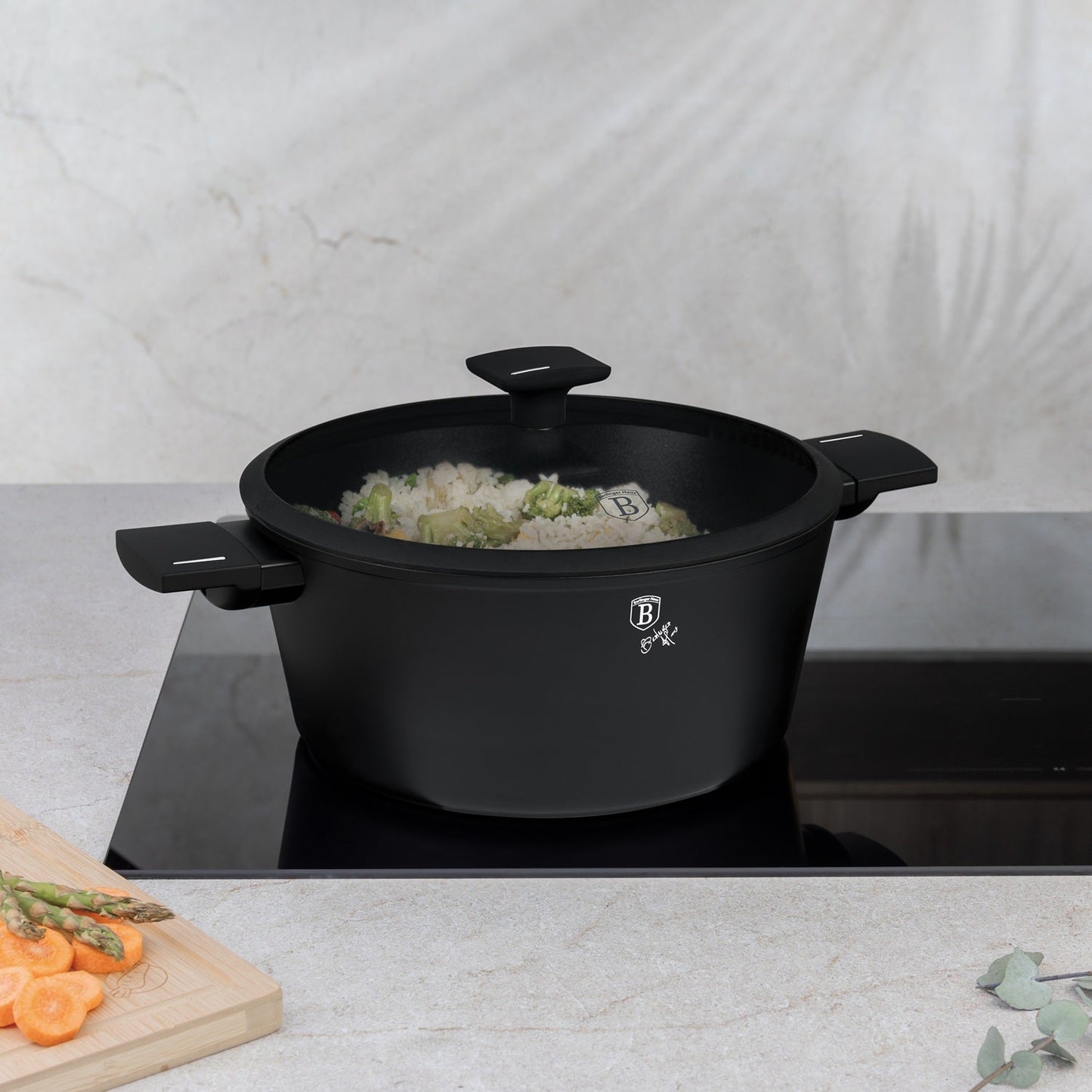 Berlinger Haus 28cm Titan Pro Non-Stick Coating Casserole – Matte Black Collection