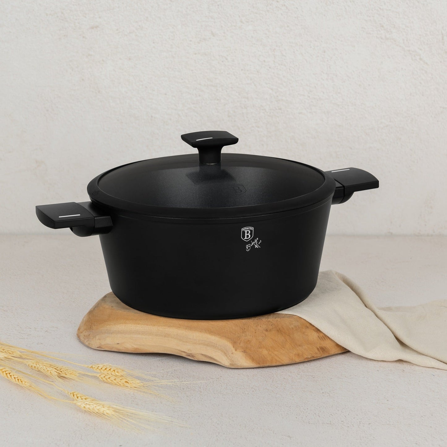 Berlinger Haus 28cm Titan Pro Non-Stick Coating Casserole – Matte Black Collection