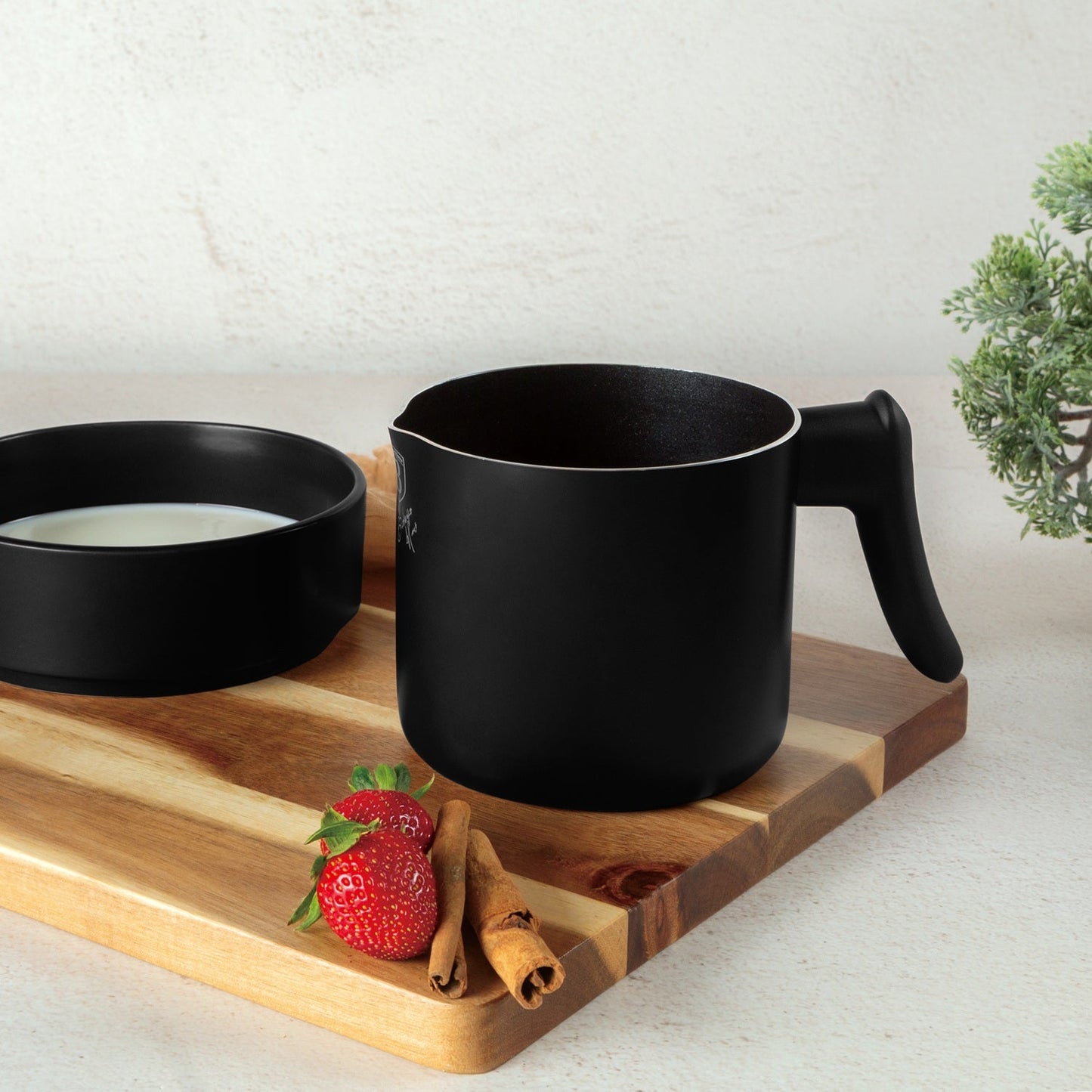 Berlinger Haus 1.2L Titan Pro Non-Stick Coating Milk Pot - Matt Black