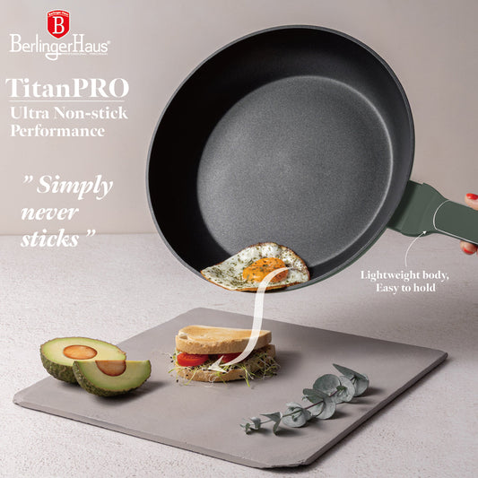 Berlinger Haus 15-Piece Titan Pro Non-Stick Coating Casserole - Matt Green
