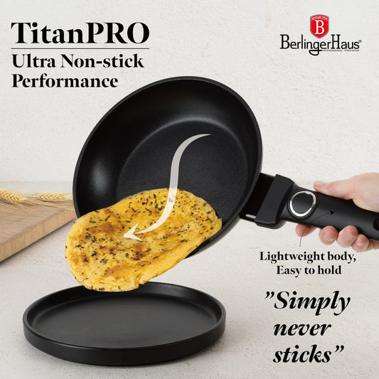 Berlinger Haus 15-Piece Non Stick Titan Pro Coating Cookware Set - Black Vintage