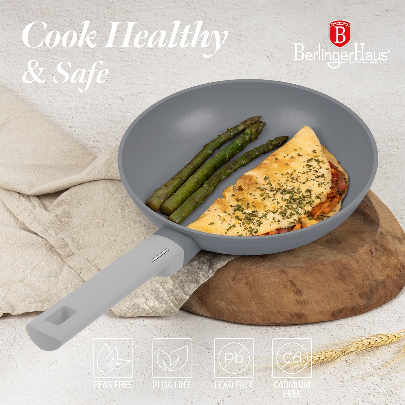Berlinger Haus 15-Piece Non Stick Titan Pro Coating Cookware Set - Aspen Collection