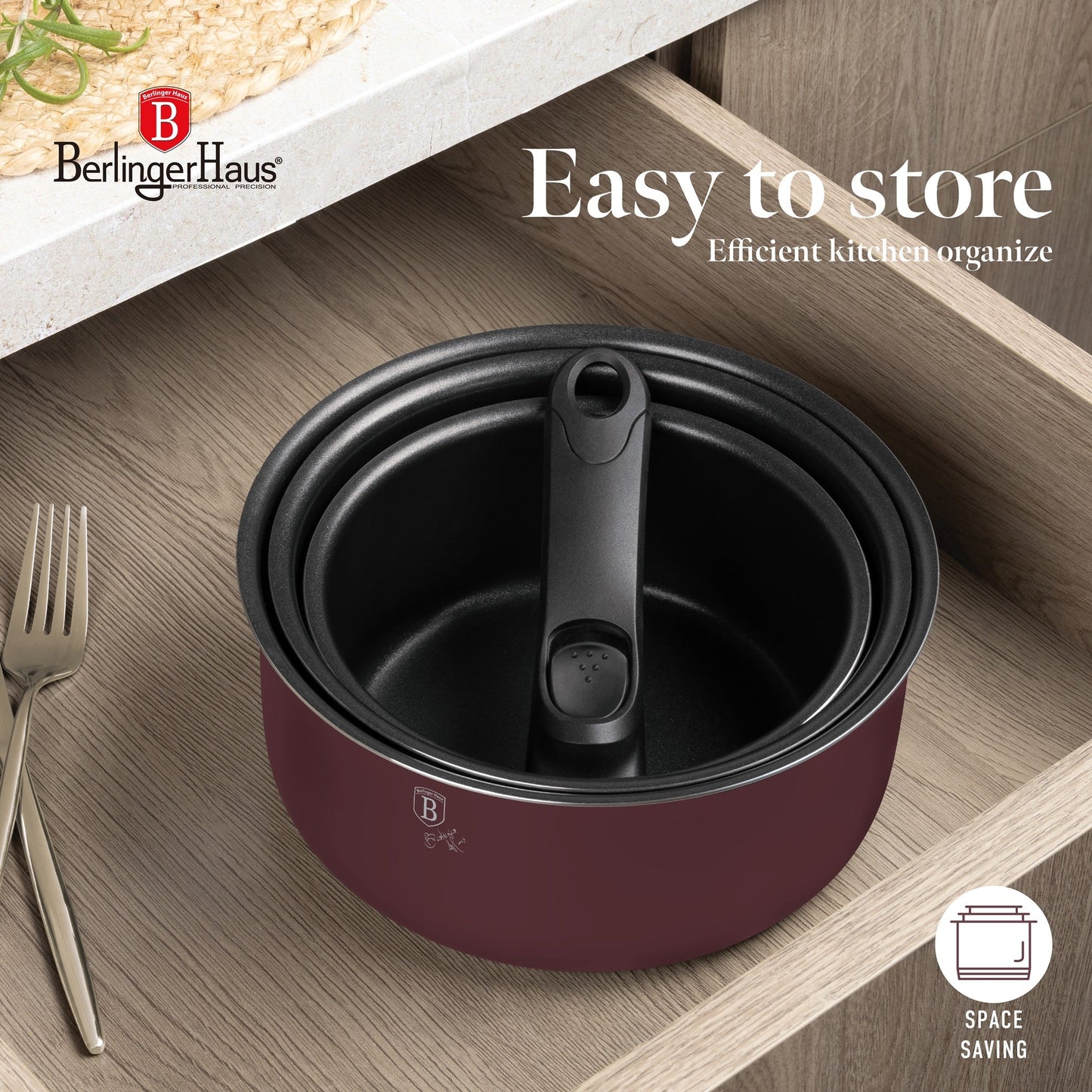 Berlinger Haus 13-Piece Titan Pro Non Stick Coating Oven Safe Cookware Set - Leonardo