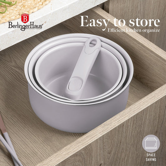 Berlinger Haus 13-Piece Titan Pro Non Stick Coating Oven Safe Cookware Set - Taupe