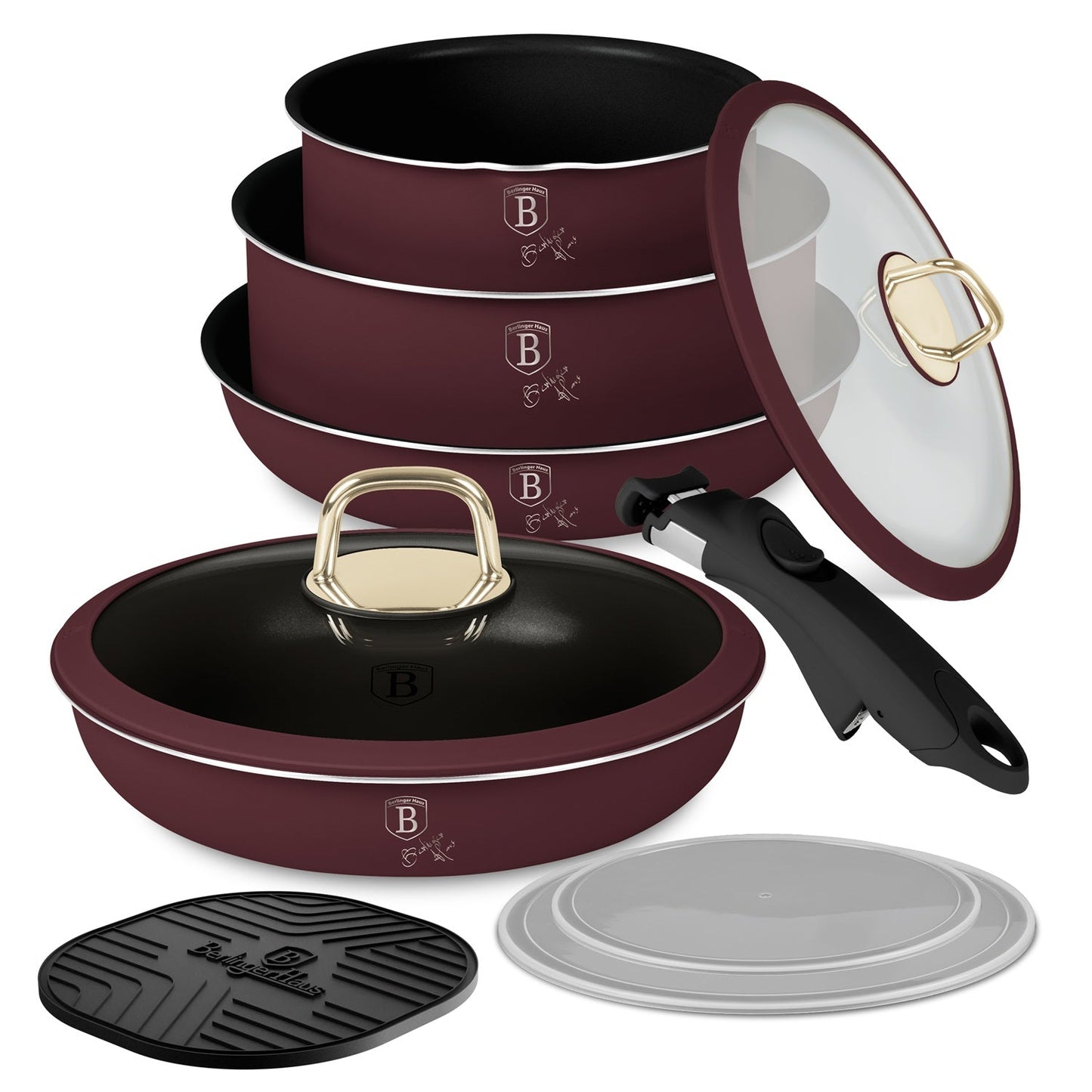 Berlinger Haus 10-Piece Titan Pro Non Stick Coating Oven Safe Cookware Set - Leonardo