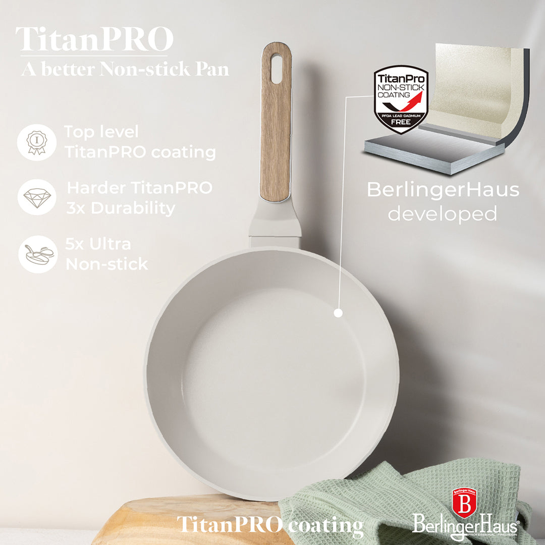 Berlinger Haus 15-Piece Titan Pro Non-Stick Coating Cookware Set - Sahara Nordic