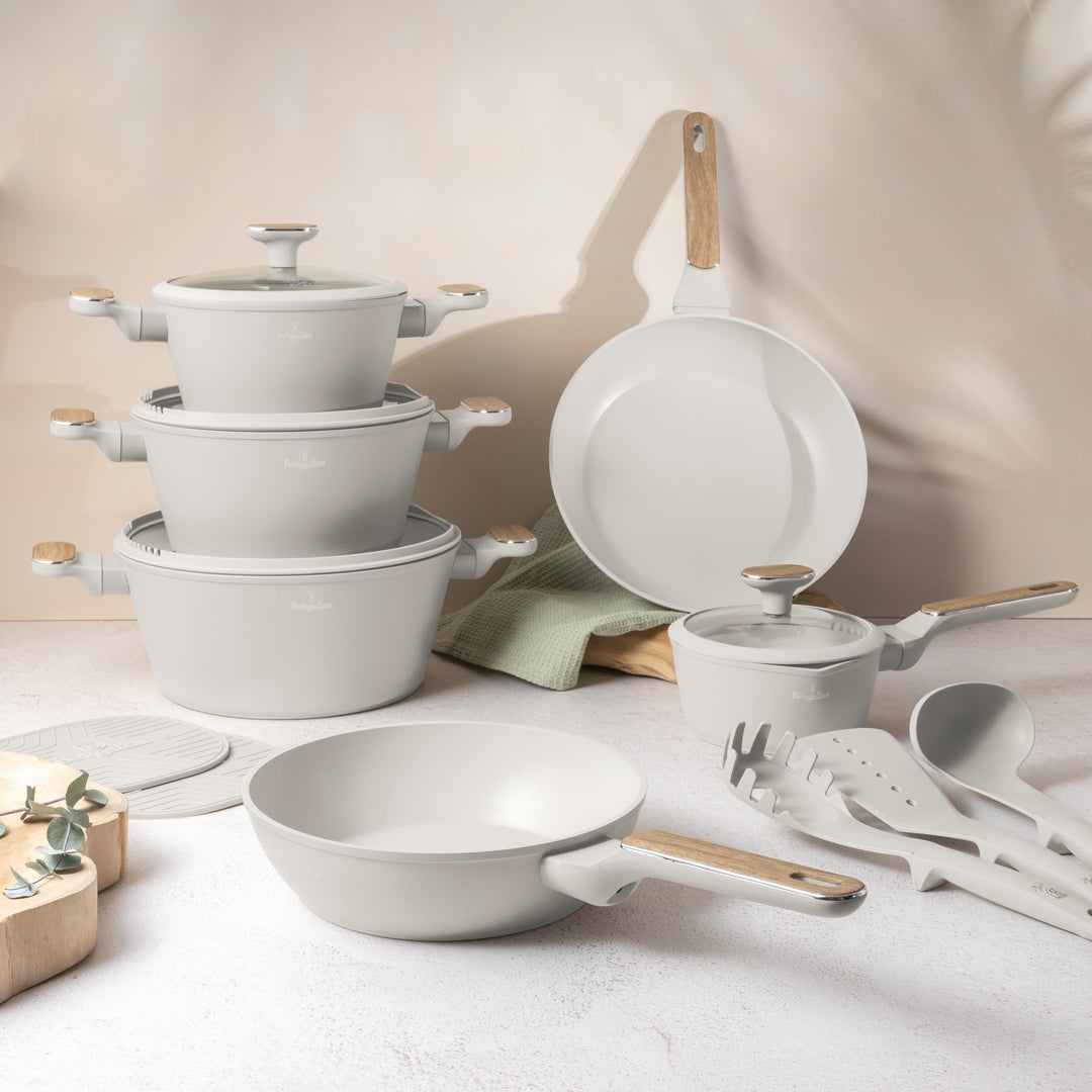 Berlinger Haus 15-Piece Titan Pro Non-Stick Coating Cookware Set - Sahara Nordic