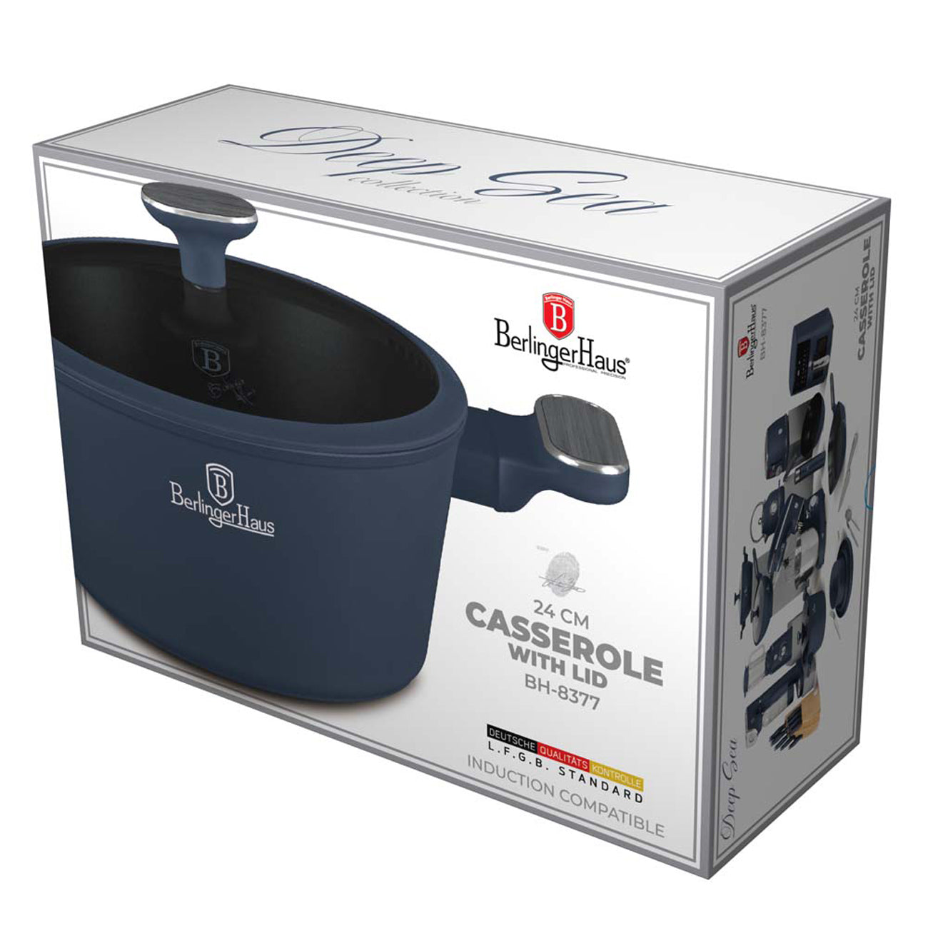Berlinger Haus 24cm Titan Pro Non-Stick Coating Casserole – Deep Sea