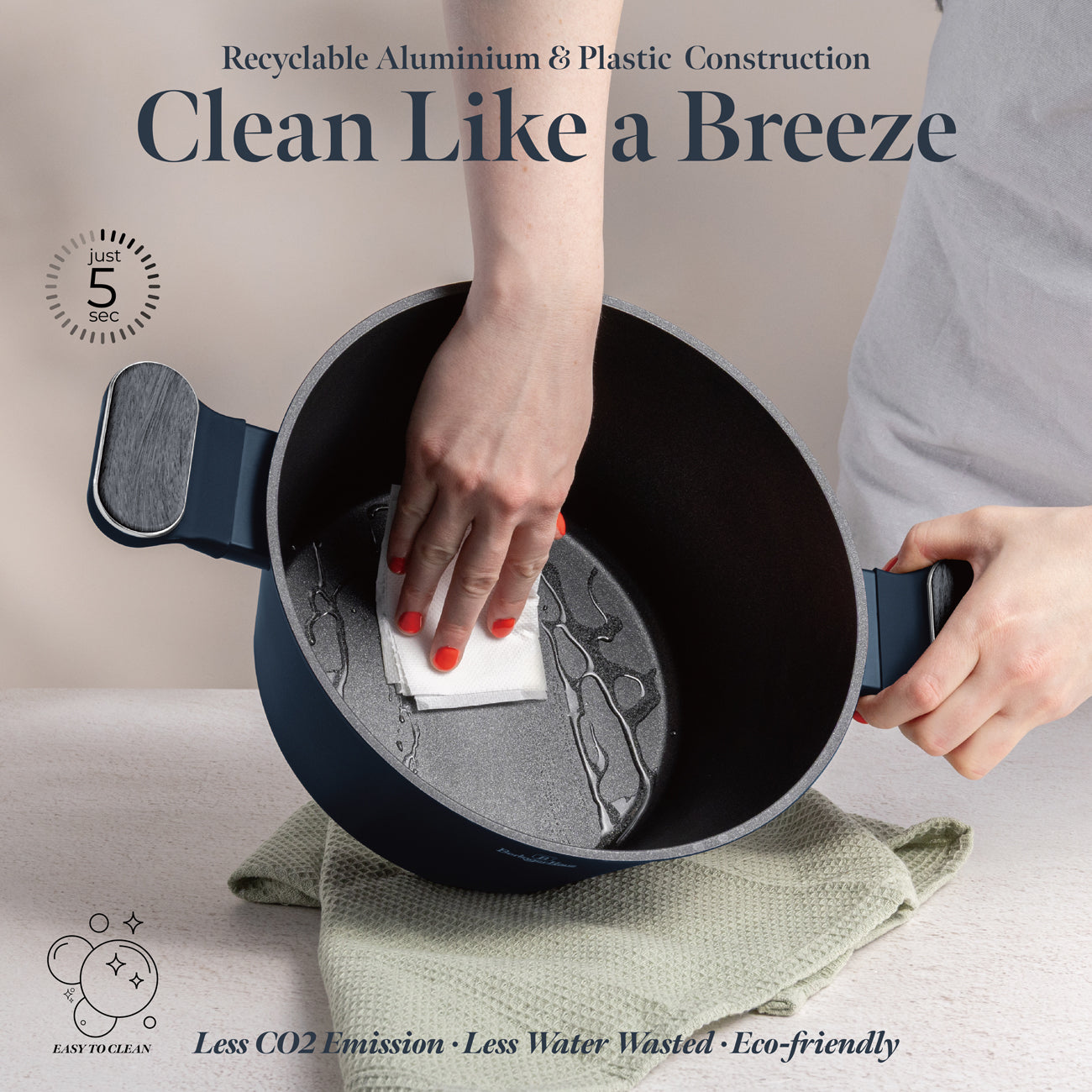 Berlinger Haus 24cm Titan Pro Non-Stick Coating Casserole – Deep Sea