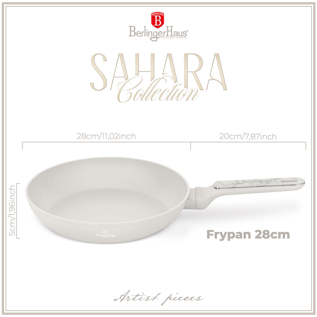Berlinger Haus 28cm Titan Pro Non-Stick Coating Frypan - Sahara Marble