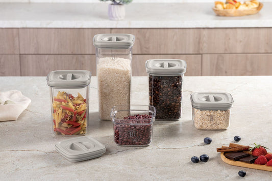 Berlinger Haus 5-Piece Air Tight Storage Canister Set - Sahara