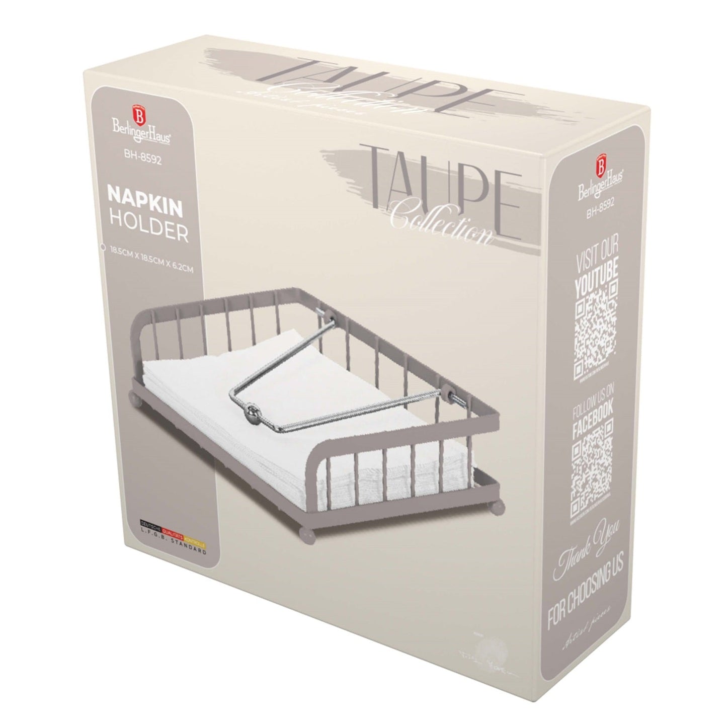 Berlinger Haus Napkin Holder – Taupe