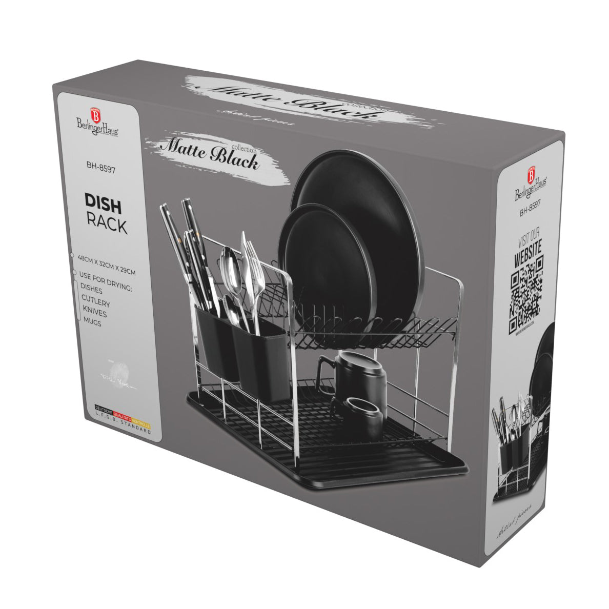 Berlinger Haus Dish Rack – Matt Black