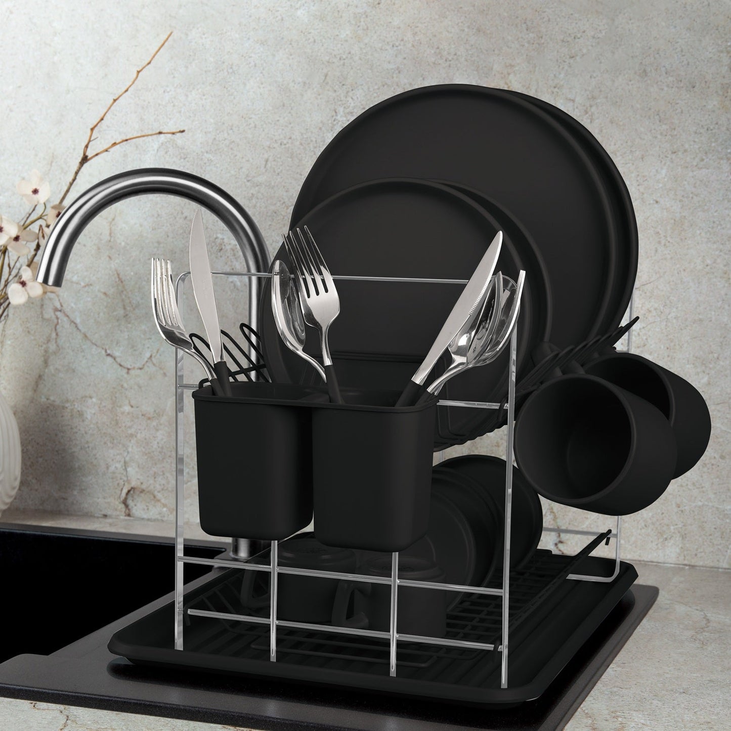 Berlinger Haus Dish Rack – Matt Black