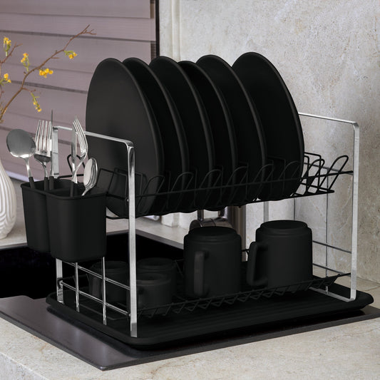 Berlinger Haus 48cm Dish Rack - Matt Black