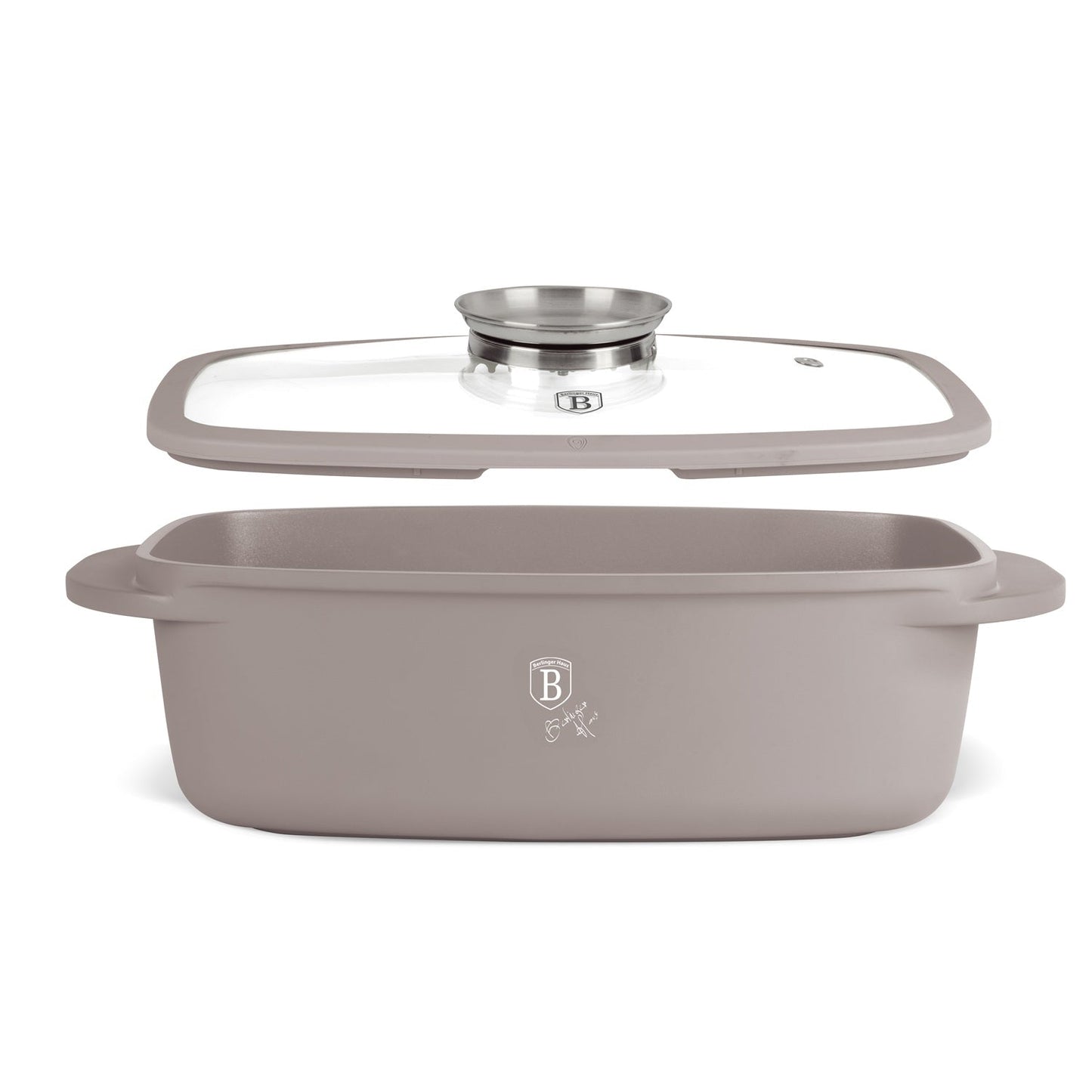 Berlinger Haus 32cm Oven Safe Roaster Pan with Aroma Glass Lid - Taupe