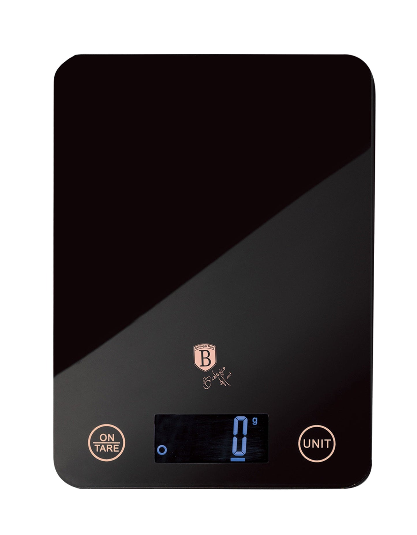 Berlinger Haus 5kg Digital Glass Kitchen Scale – Black Rose