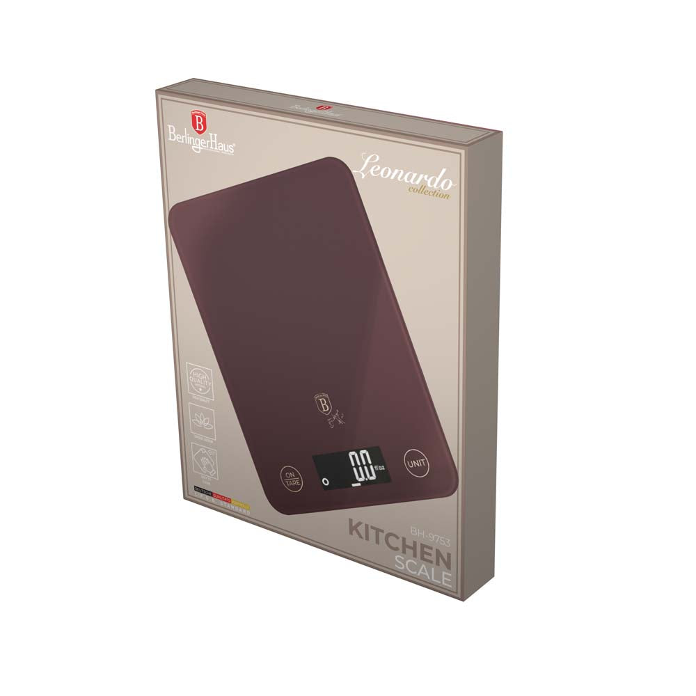 Berlinger Haus 5kg Digital Glass Kitchen Scale - Leonardo