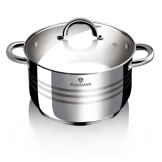 Blaumann 18cm Stainless Steel Casserole - Gourmet Line