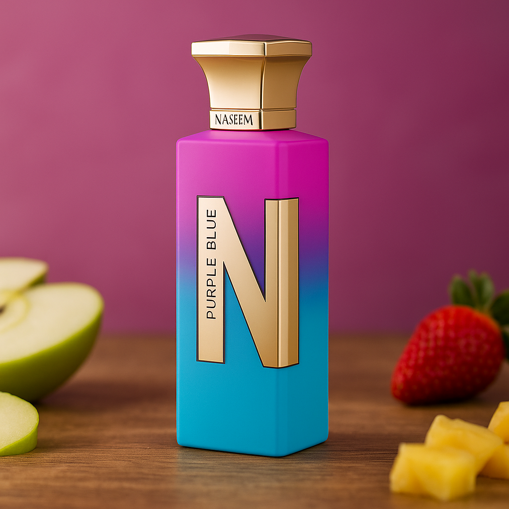 Naseem - Purple Blue Aqua Perfume 75ml - For Her - Alcohol Free