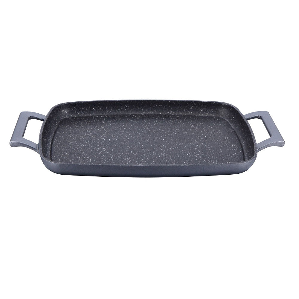 Herenthal 47cm Marble Coating Grill Plate - Silver