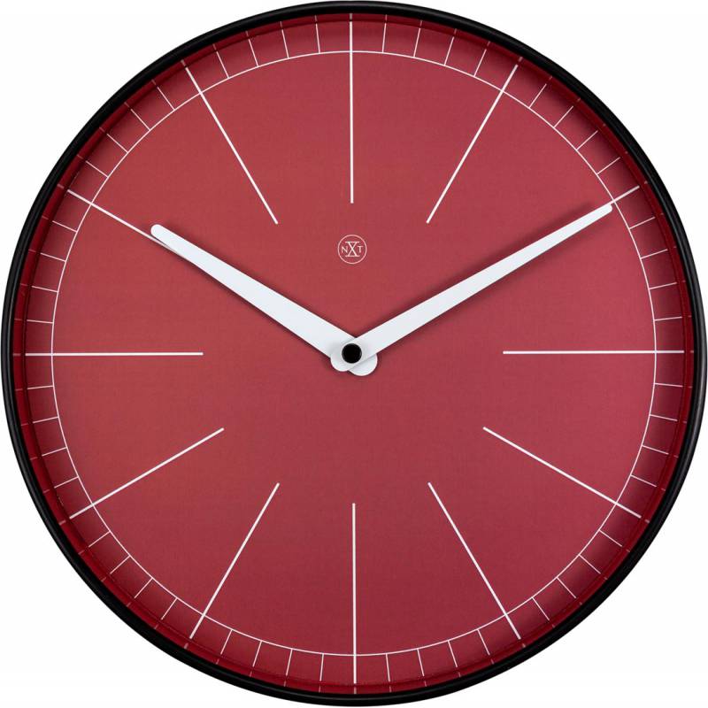 NeXtime 25cm Axel Plastic Round Wall Clock - Red