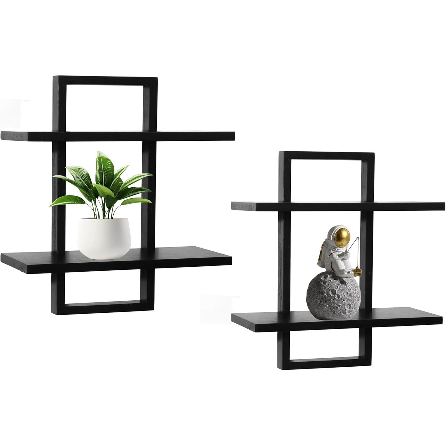 Boudoir Slim Wood Floating Shelf (Black)