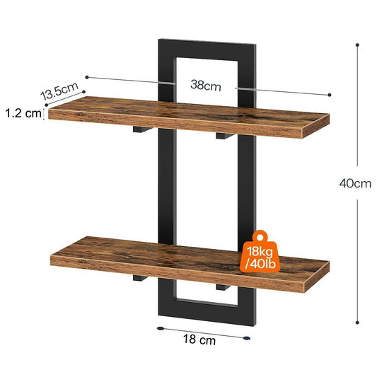 Boudoir Slim Wood Floating Shelf (Brown)