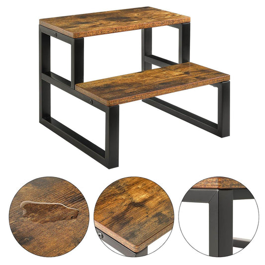Boudoir Wooden Step Stool (Brown)