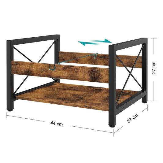 Boudoir Industrial 2-Tier Storage Rack (Brown)