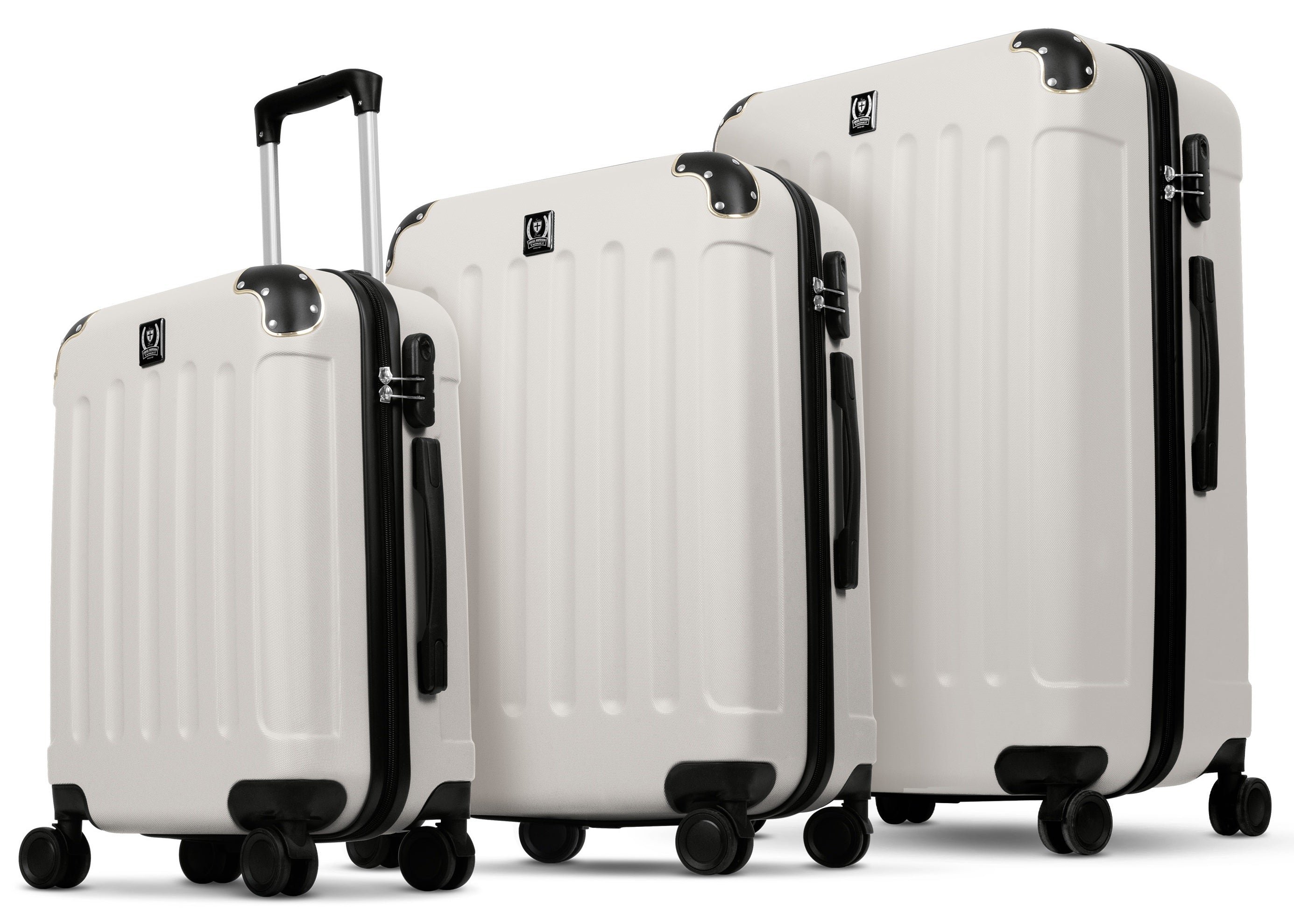 Swiss Hufeisen 3-Piece Travel Luggage Set - Cream & Gold – Brands HOC