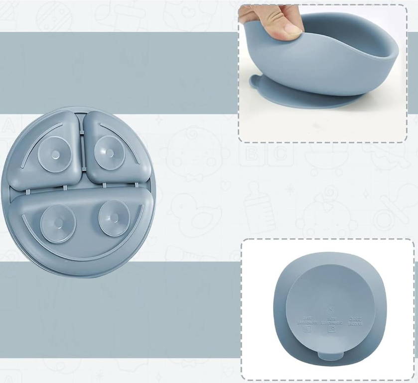 Jane Becker 10-Piece Silicone Baby & Toddler Feeding Set