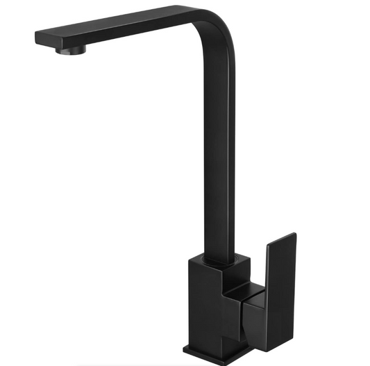 Jack Brown Kitchen Mixer Tap with Hose - Matt Black