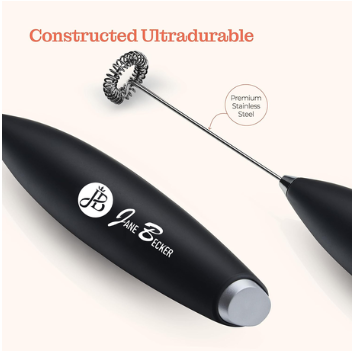 Jane Becker Milk Frother Handheld Electric Foam Maker for Coffee - 1800RPM