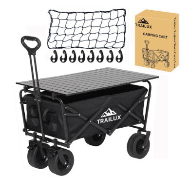 Trailux Double Brake Jumbo Adventure Foldable Wagon Cart with