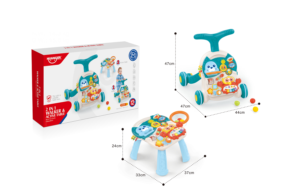 Jack Brown2-in-1 Baby Music Walker and Active Table