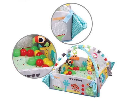 Jack Brown 5-in-1 Activity Gym & Ball Pit Blue
