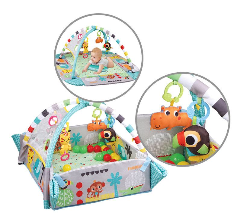 Jack Brown 5-in-1 Activity Gym & Ball Pit Blue