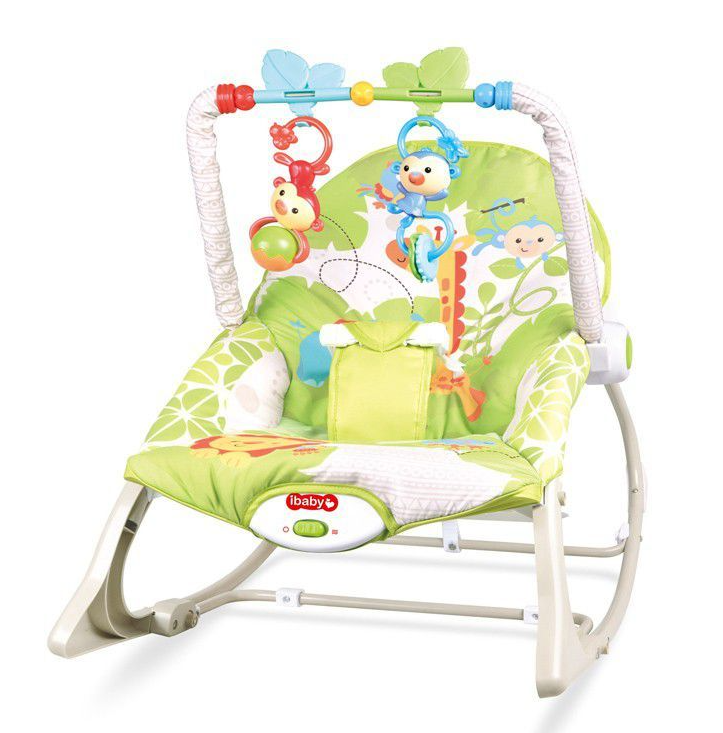 Jack Brown Infant-to-Toddler Baby Bouncing Musical Rocker Chair -Green
