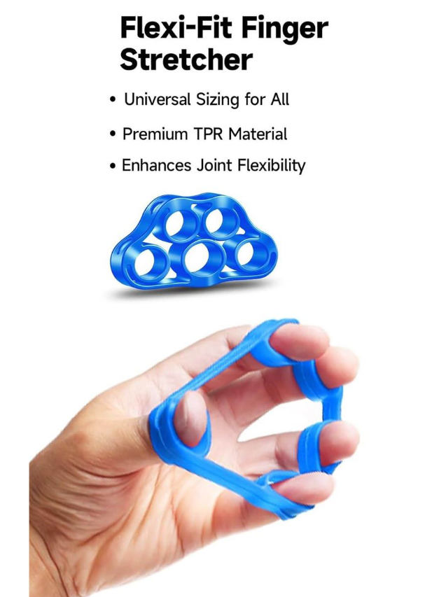 Jack Brown Hand Grip Strengthener with Automatic Count and Bag - 6 Piece Kit - Blue