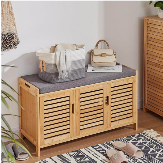 Jack Brown 19L Cotton Woven Storage Basket Cosmetic&Towel Organiser Bins - Grey