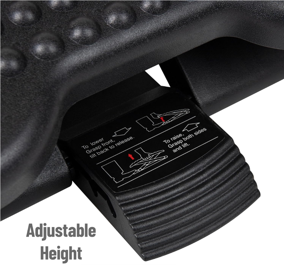 Jack Brown Adjustable Office Under Desk Footrest