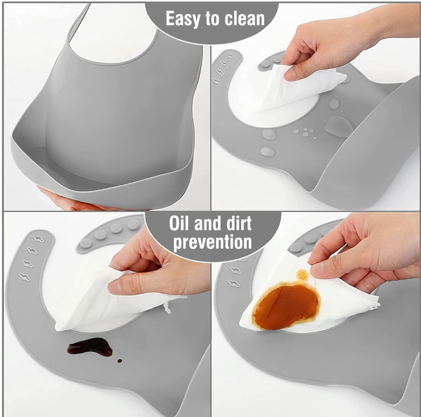 Jane Becker 10-Piece Silicone Baby & Toddler Feeding Set Grey