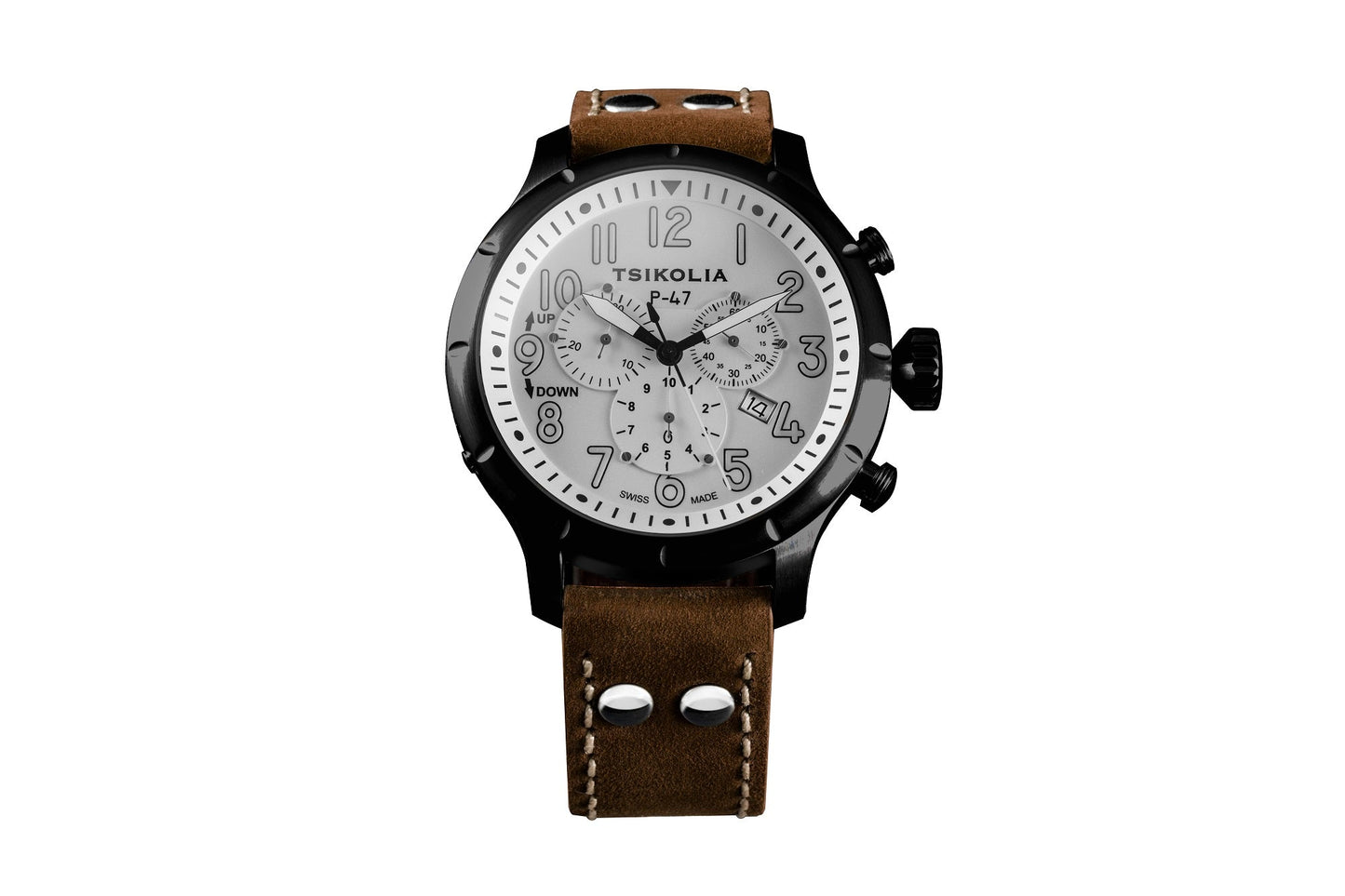 TSIKOLIA P47 Limited Edition Swiss Made Men's Leather Watch