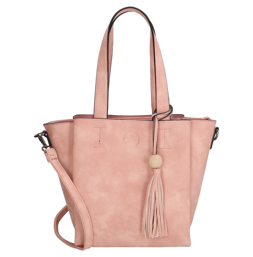 Charm London Covent Garden Ladies PU Shoulder Bag - Pink