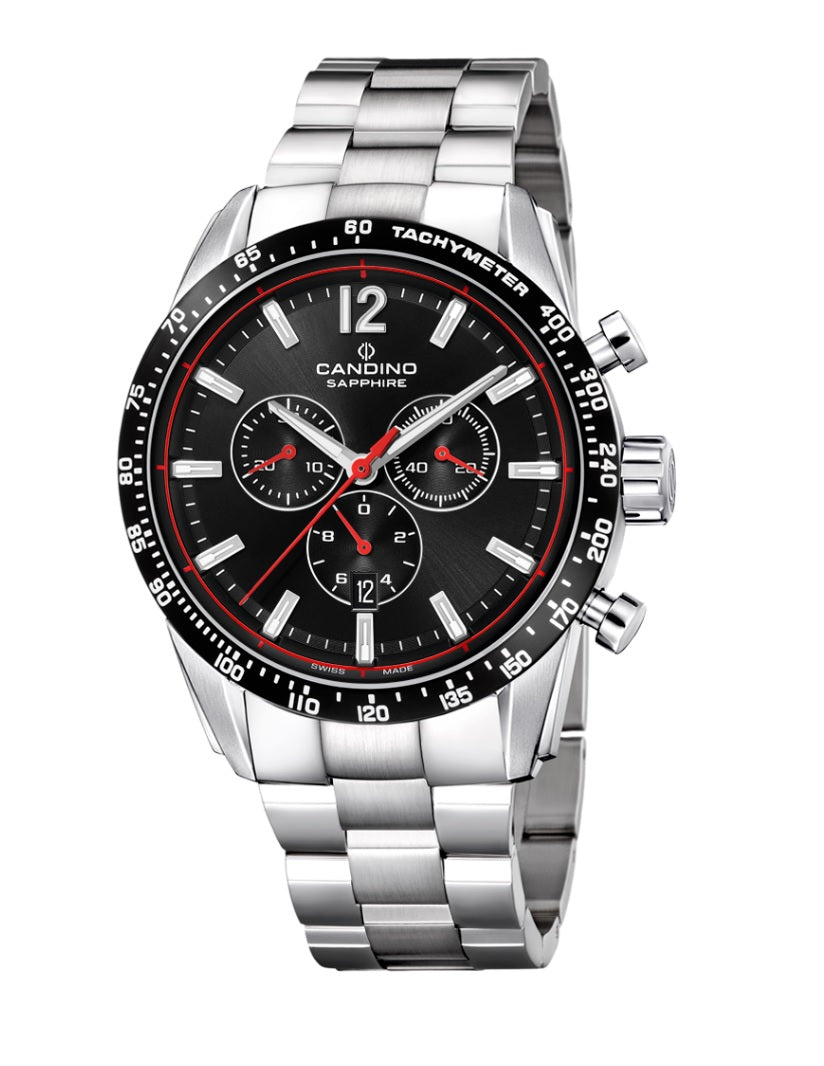 Candino Sapphire Swiss Made Mens Stainless Steel Watch - Sport Gents