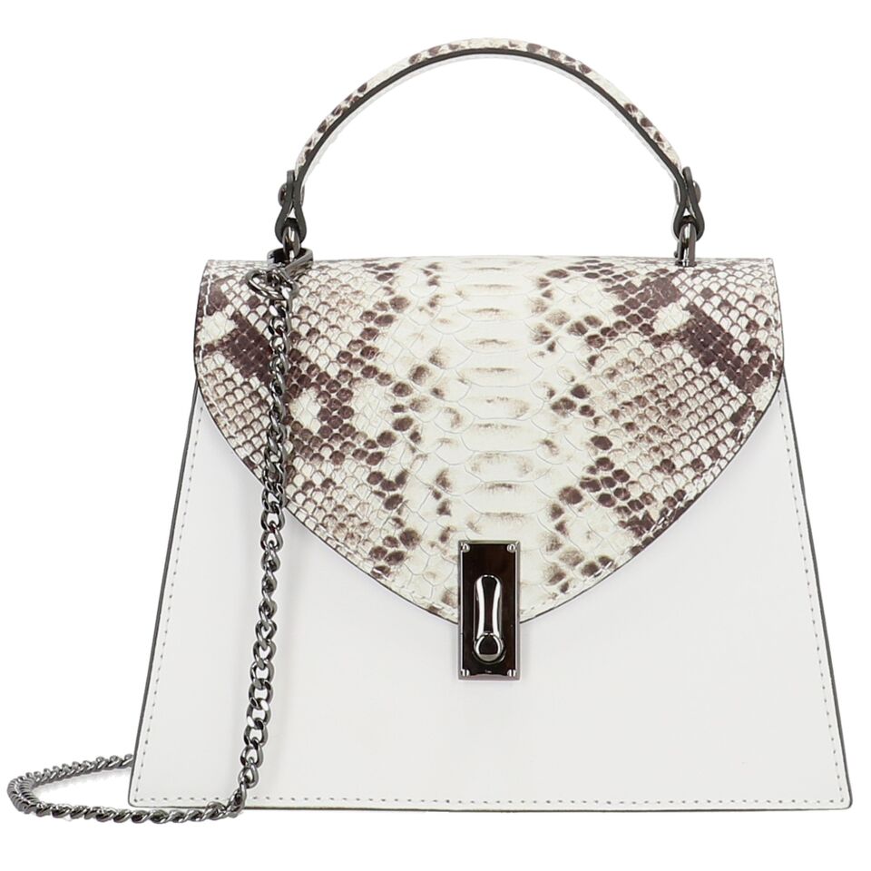 Charm London Elisa Leather Ladies Top Handle Hand Bag - White