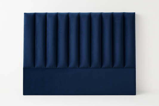 JC Home Vertical Panel Velvet Headboard - Blue