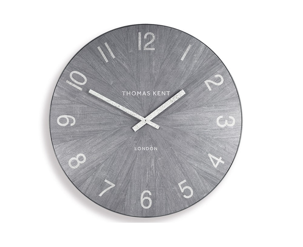 Thomas Kent 76cm Wharf Limestone Open Face Round Wall Clock - Grey